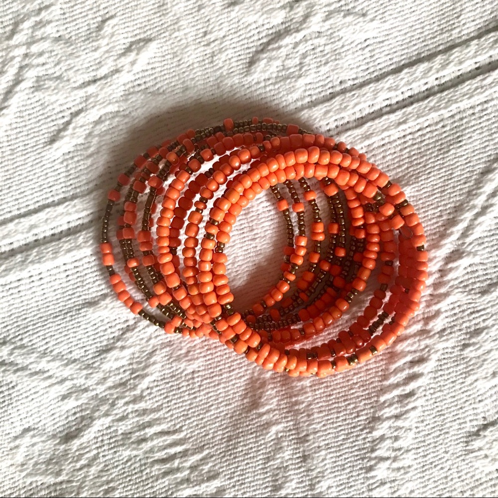 African Beaded Bangle Bracelet